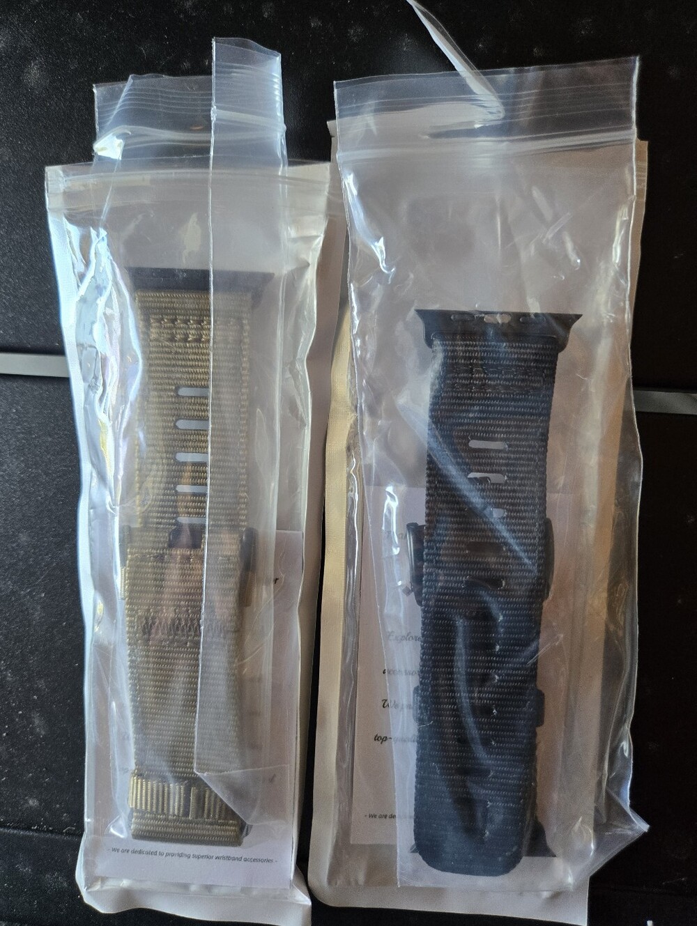 Nylon Loop Watch Band for Smartwatches - Black and Olive